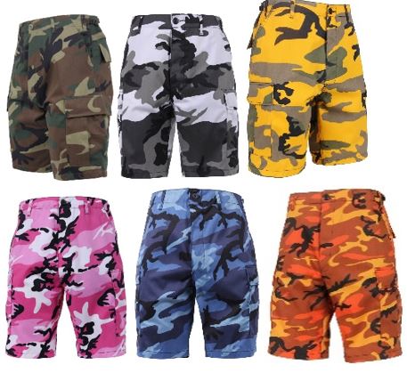  Woodland Camo Military BDU Shorts 