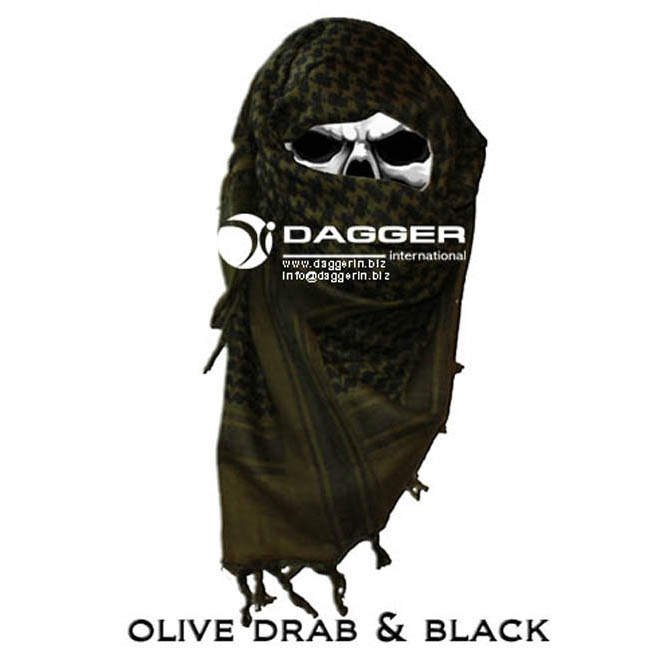 OliveDrab/Black Shemagh